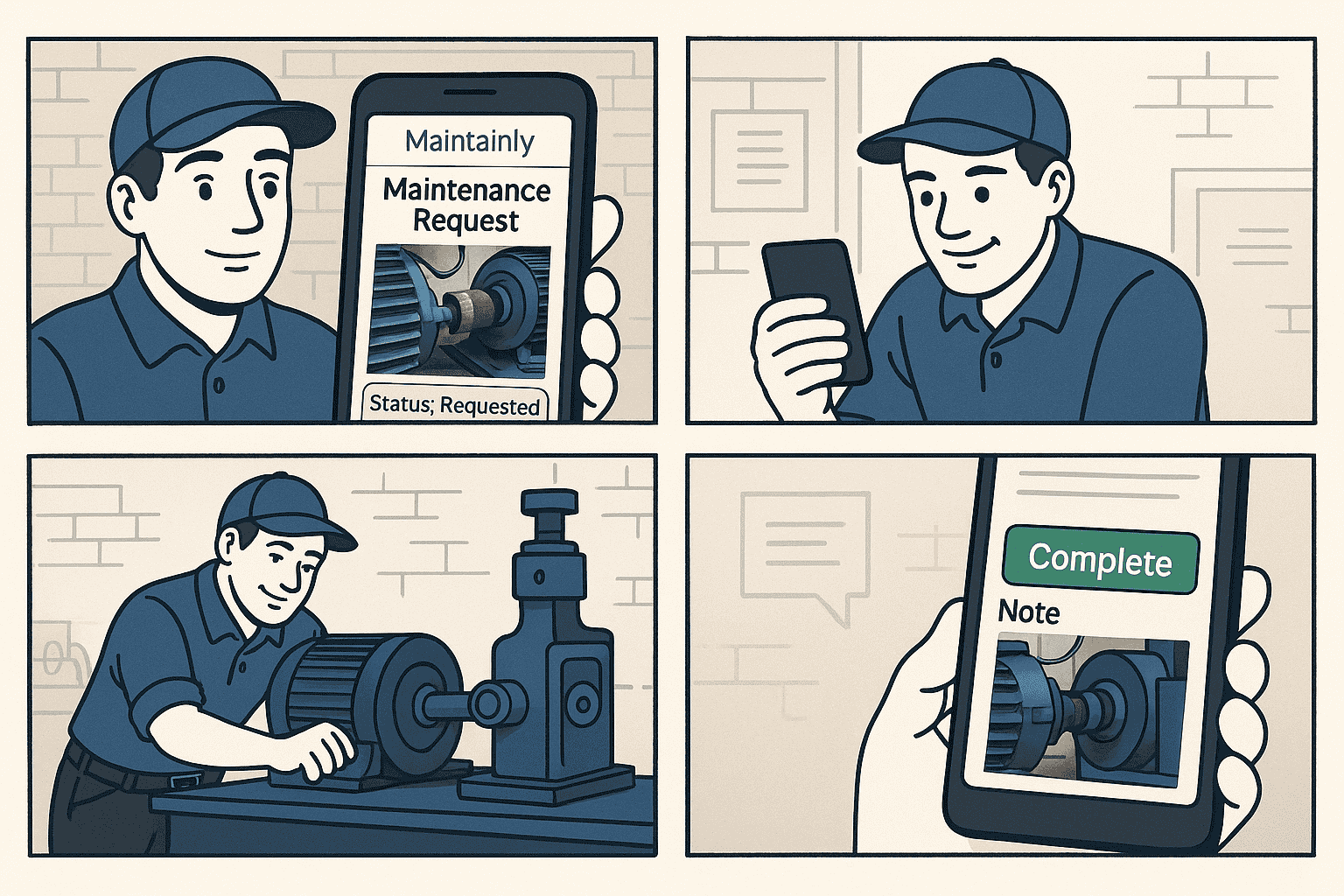 Maintenance technician receives work request | CMMS