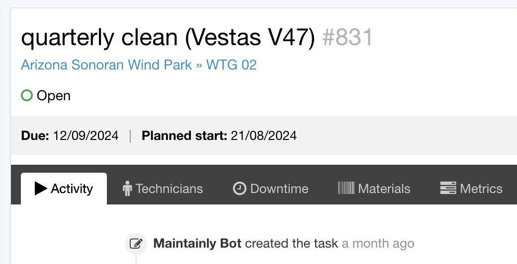 Work order activity and maintenance data tracking | Maintainly