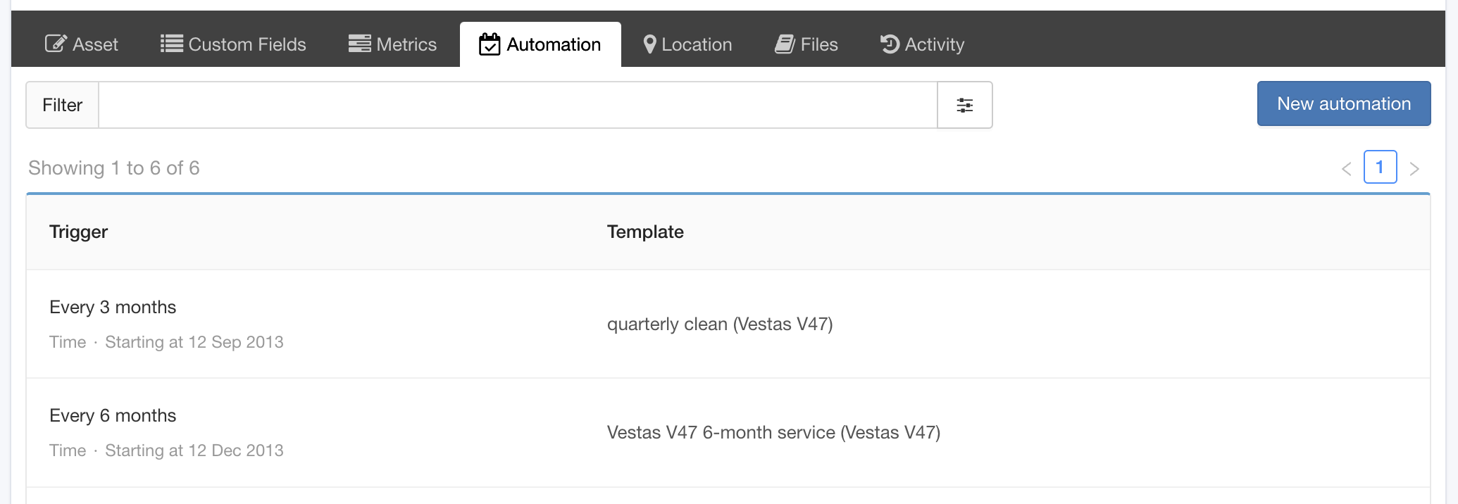 CMMS screenshot for creating automated preventative maintenance tasks | Maintainly