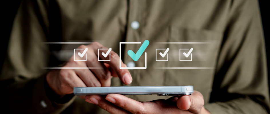 Checklists being completed on a mobile device | Maintainly CMMS