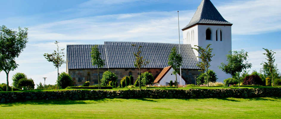 Church in Green Summer Landscape