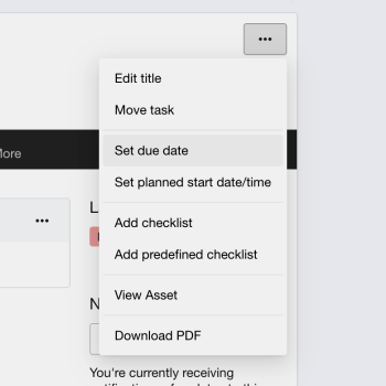 Maintainly adding and editing due date on tasks | CMMS