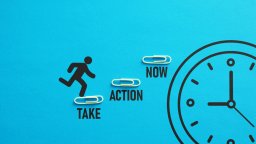 Take action now graphic with clock | Maintainly