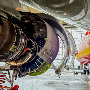Aeroplane engine receives scheduled preventative maintenance | CMMS