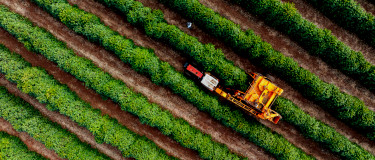 farm field worker picks crops of farm machine | CMMS