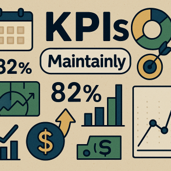 Graphic that represents CMMS KPI tracking | Maintainly