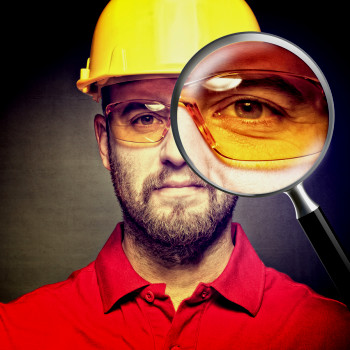 Magnifying glass representing maintenance audit trail | CMMS