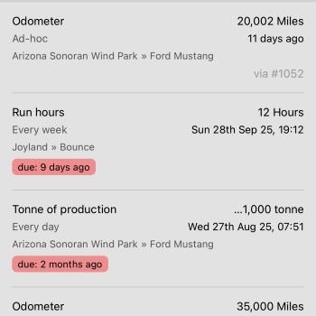 Maintainly mobile app metrics for meter reading entry | CMMS