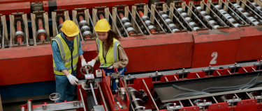 Maintenance worker receives on-the-job training