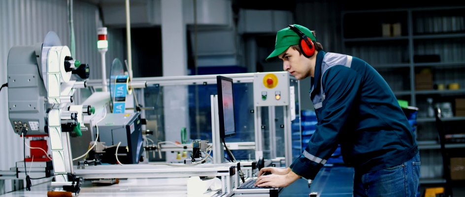 Maintenance worker attending asset computer | Maintenance