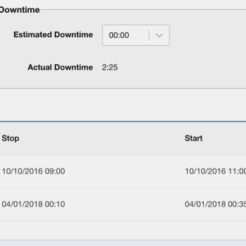 CMMS | Capturing asset downtime